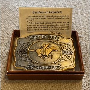 125th Anniversary Pony Express Belt Buckle (Historic Providence Mint)